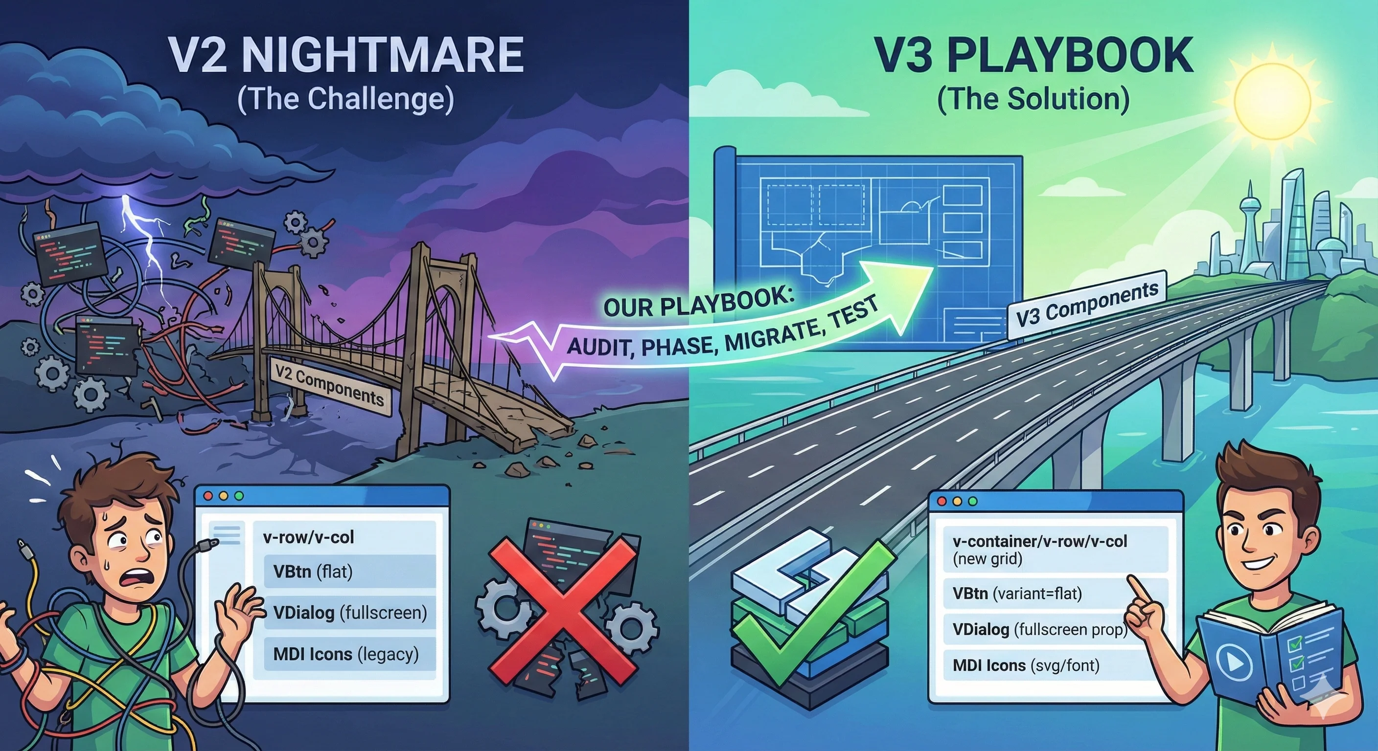 Our Playbook for the Vuetify 2-to-3 Migration Nightmare