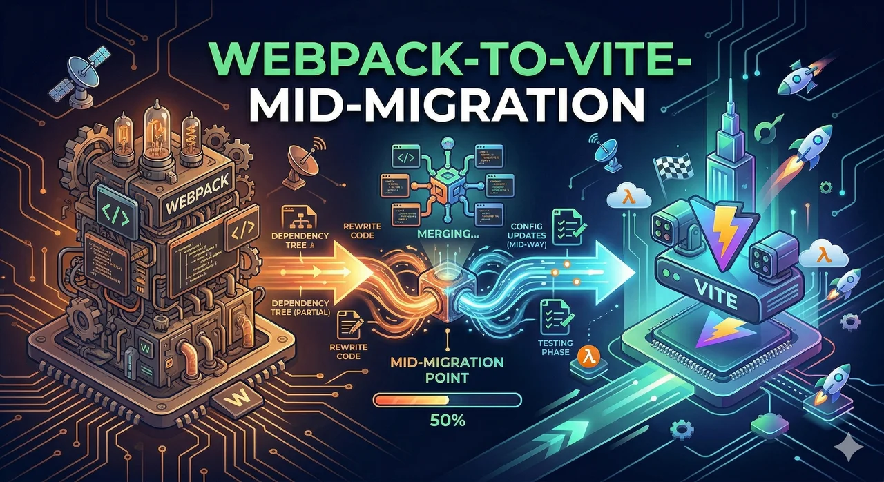 Build tool logos and fast lightning suggesting Vite dev server performance